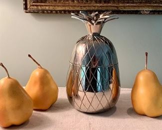 Lot of Decorative Fruit - pears are heavy - stone maybe and the pineapple's top comes off!: $18