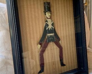 Item 69: Wooden Marionette Shadowbox - 16.75" x 19.75": $245