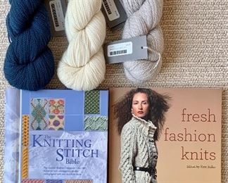 Lot 6: Assorted Yarn and Knitting Books: $20