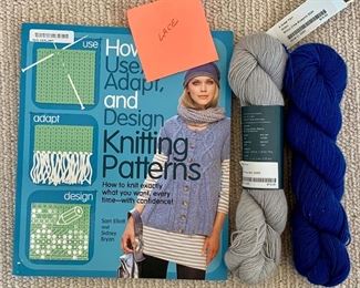 Lot 16: "Lace" Yarn and Book: $25