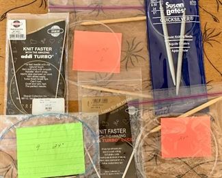 Lot 1: Assorted Knitting Needles: $20