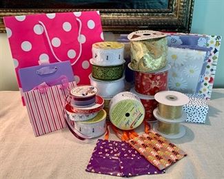 Lot of Assorted Gift Wrapping Items: $14