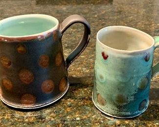 Pottery Coffee Mugs: $18