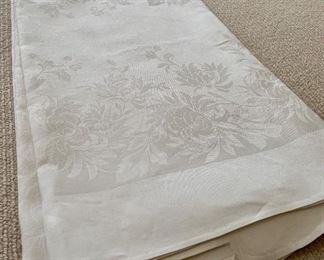 Pretty white table cloth - very long: $38
