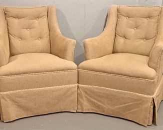 Item 110: (2) Upholstered Armchairs - 26"l x 20"w x 32"h: $450