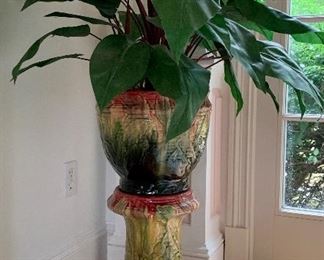 Item 6: Faux Plant on Pottery Pedestal - 49": $350