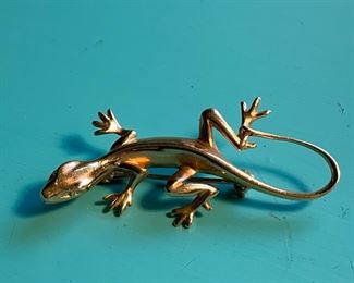 Item 81: 14K Salamander Pin: $345