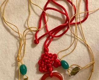 Lot 8: Lucky Jade Pendants: $28