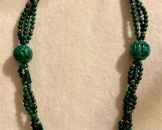 Lot 5: Gorgeous carved beads- Short strand: $28