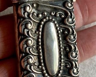 LOT 13: Antique Sterling Match Safe: $75