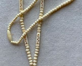 Jewelry 12: Carved Bone Necklace: $45