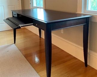 Two drawers and computer section that slides out.