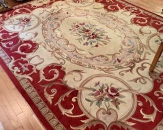 046l Wool  Silk Hand Tufted Rug