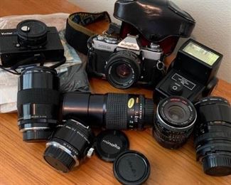 050b Minolta XD11 Film Camera  Lenses