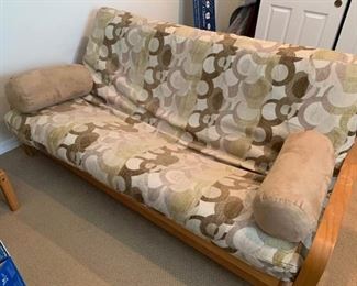 055b Vintage Bentwood Futon Sofa Bed