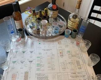 062l Nicolet Mixing Poster  Shot Glasses