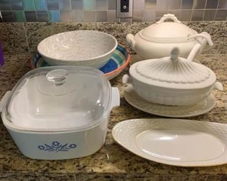 069k Large Blue Cornflower  Other Serving Dishes