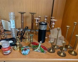 102l An Assortment of Candle Holders