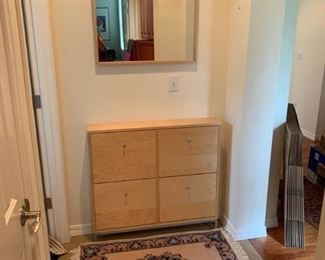 110h Shoe Storage  Framed Mirror