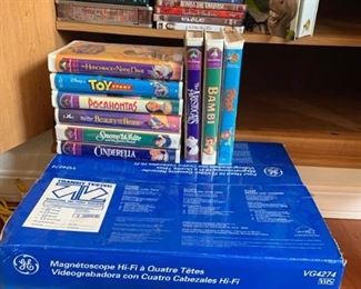 114l Disney VHS Tapes  GE Player