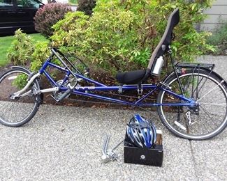 204 Rans Stratus Recumbant Bike  Louis Garneau Helmet