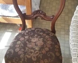 Set of 6 Victorian  Mahogany stained rosewood chairs with needlepoint seats - gorgeous!