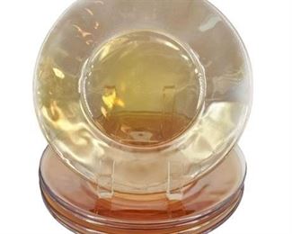 Lot 112
Iridescent Marigold Carnival Glass Side Plates