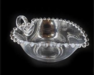 Lot 098
Imperial Glass Candlewick Handled Heart Bowl