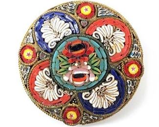 Lot 161
Vintage Italian Micro Mosaic Brooch