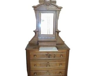 Lot 406
Antique Victorian Dresser with Marble Top