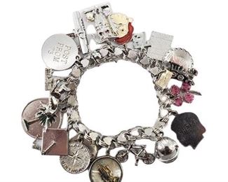 Lot 115
Vintage Sterling Silver Charm Bracelet