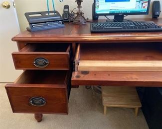 Desk with drawers and keyboard drawer