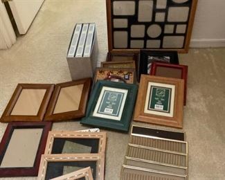 Picture frames of all shapes and sizes.
