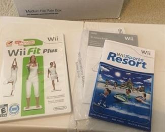 Wii with Wii fit board and other games