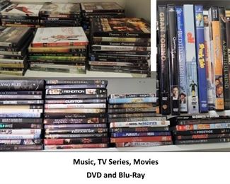Huge selection of Music CDs, movies and tv series DVD and BluRay