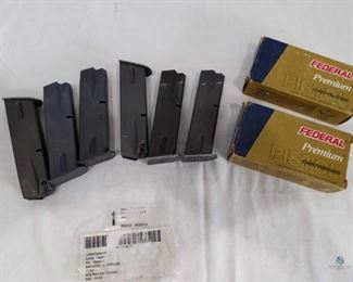 Beretta M9/M92 9mm clips and  ammo