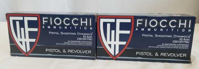 Fiocchi .45 Auto Cartridges