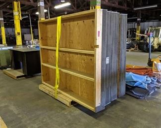 Four Pieces Of Wooden Carpeted Stage