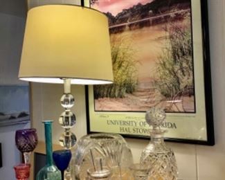 Various nice glass, signed Florida posters