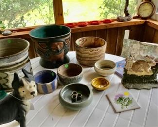 Garden pots, door stops