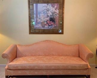 Camelback Sofa and Framed Print