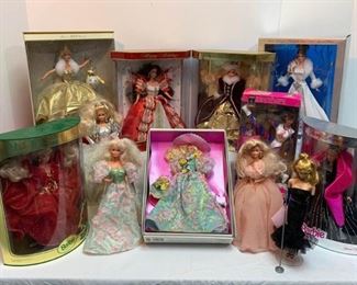 NIB Collectible Happy Holidays Barbies PLUS