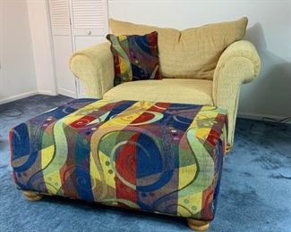 Oversized Loveseat and Ottoman