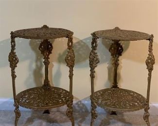 Pair of Plant Stand End Tables