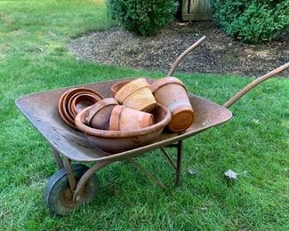 Rusted Ole Barrow and Pots