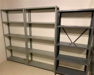 Three Metal Shelving Units