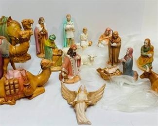 Vintage Ceramic Nativity Scene