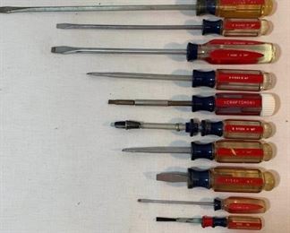 Vintage Craftsman Slotted Flat Screwdrivers