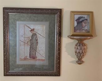 Wall Sconce and Wall Art