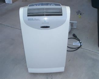 Several portable air conditioner units.